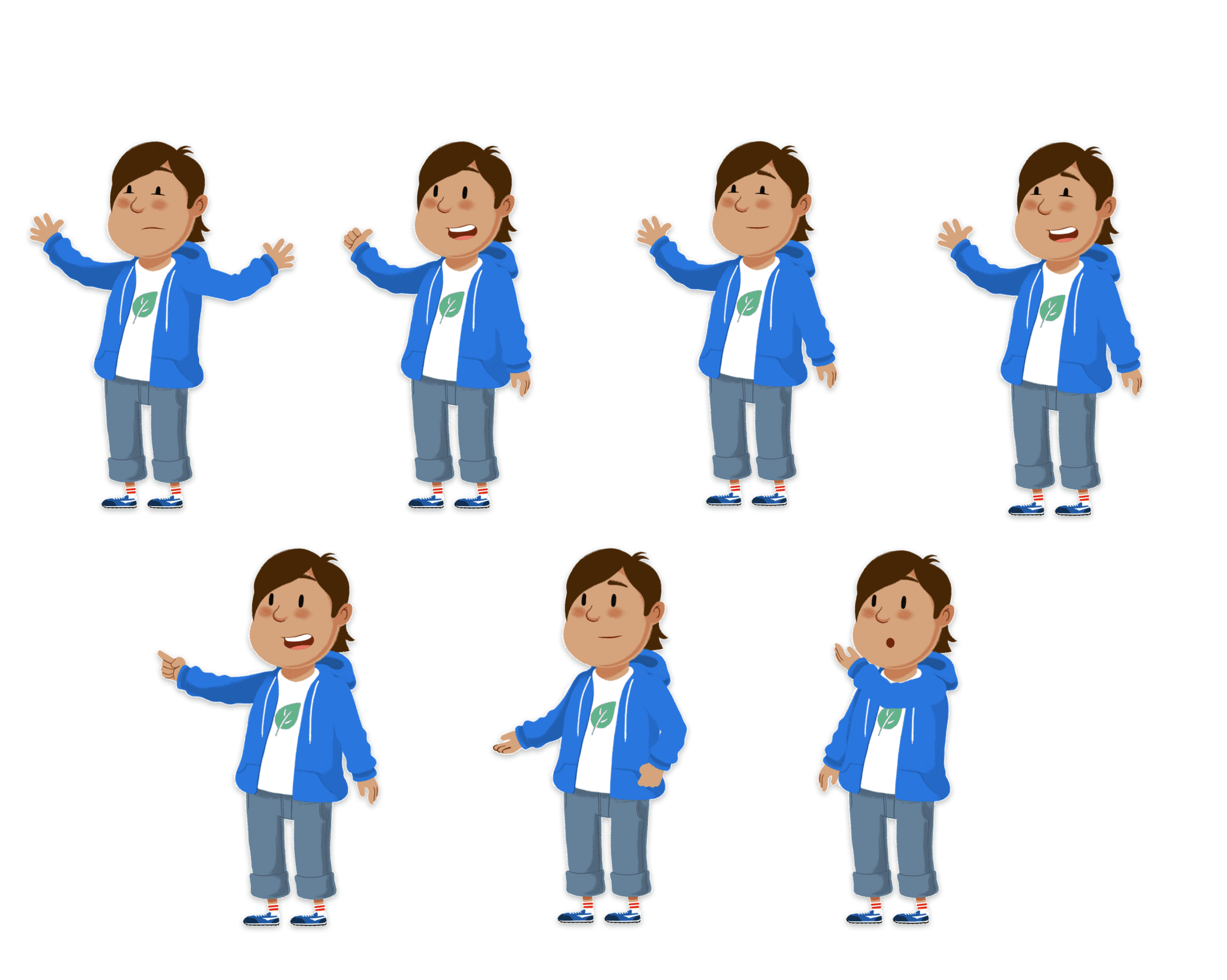 character illustration in different poses